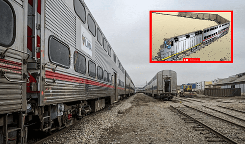 Carlincatura expone mal estado de los trenes.