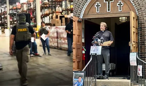 ICE realizó una redada en un almacén de Edison, Nueva Jersey, deteniendo a 20 trabajadores indocumentados hispanos, usando bridas plásticas como esposas.