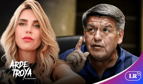 La periodista criticó que el aun gobernador de La Libertad haya viajado a Piura con la finalidad de asegurar votos a su favor. Foto: composición de Jazmín Ceras / LR Juliana Oxenford César Acuña