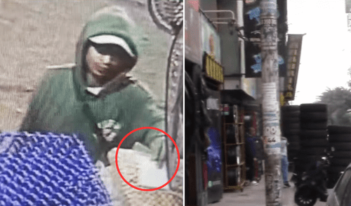 Sujeto encapuchado dejó carta extorsiva en uno de los negocios. Composición LR/24 Horas Sujeto encapuchado dejó carta extorsiva en uno de los negocios.