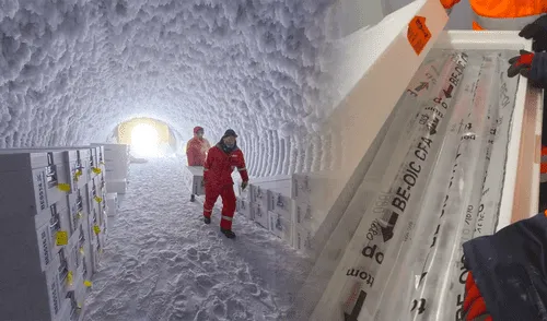 El hielo más antiguo del planeta será derretido para revelar secretos del clima de 1,5 millones de años. Foto: Composición LR/ BBC Antártida, British Antarctic Survey