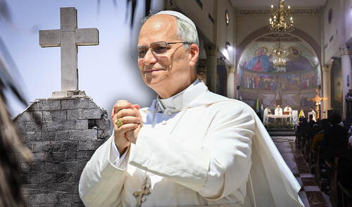 El papa León XIV exigió el cese inmediato de la "barbarie" en Gaza tras el ataque israelí que dañó la iglesia católica Sagrada Familia. Foto: composición LR/AFP Papa León XIV pide el fin de la "barbarie" en Gaza tras ataque de Israel a iglesia católica: “El mundo ya no tolera”