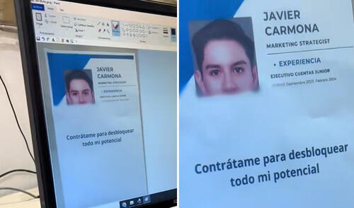 Su CV en blanco con una frase contundente cautivó a las redes sociales
