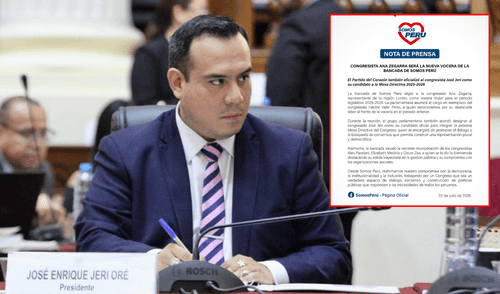 José Jerí será candidato a la Mesa Directiva para el periodo 2025-2026. Foto: Composición/LR José Jerí, Mesa Directiva, Congreso