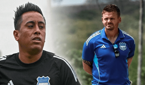 Cristian Nasuti fue el segundo técnico que tuvo Christian Cueva en Emelec. Foto: composición LR/Emelec Christian Cueva volvió a quedarse sin DT: Emelec despidió a Cristian Nasuti