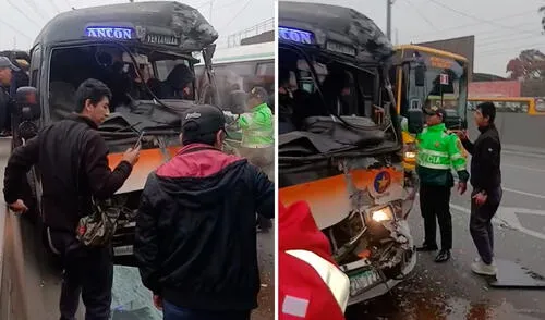 Choque entre dos buses deja varios heridos en Puente Piedra Choque entre dos buses deja varios heridos en Puente Piedra