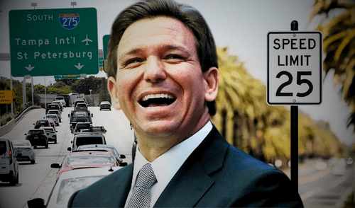 La Ley HB 351 de Ron DeSantis multa hasta 1.000 dólares y 90 días de cárcel por exceso de velocidad. La Ley HB 351 de Ron DeSantis multa hasta 1.000 dólares y 90 días de cárcel por exceso de velocidad.