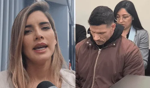 Korina Rivadeneira habla sobre la condena de Tyler, el bailarín húngaro que la agredió. Attila Vajda Zoltan deberá cumplir con reglas de conducta y pagar una reparación civil a la modelo. Foto: Pamela Advíncula-La República/captura Justicia TV Korina Rivadeneira se conmueve ante el llanto del bailarín húngaro