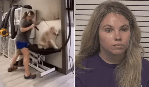 Taylor fue grabada por un colega mientras agredía a perros en Classy Critters. Foto: Oficina del Sheriff del Condado de Iredell Carolina del Norte - Estados Unidos - classy critters pet resort & spa