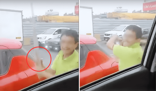 Utilizando un palo, sujeto reventó luna de copiloto de joven colectivero.