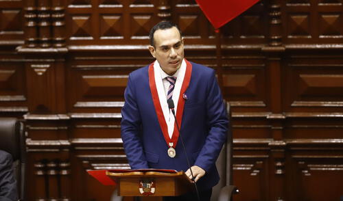 José Jerí brinda su primer discurso como presidente del Congreso. Foto: Sebastían Blanco/La República