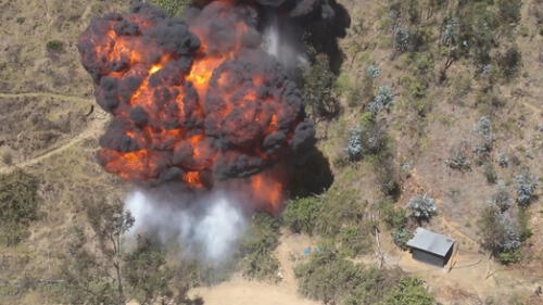 Bocaminas, socavones y campamentos fueron destruidos en Pataz. Bocaminas, socavones y campamentos fueron destruidos en Pataz.