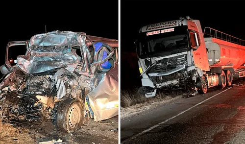 Según la Policía, uno de los vehículos habría invadido el carril y provocado el accidente. Foto: Composición LR /Cortesía