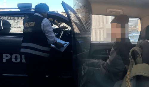 El detenido fue trasladado a la comisaria Andrés Avelino Cáceres para las investigaciones de ley. Foto: Composición LR /Mirelia Qusipe, La República