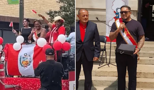 Simbólico desfile por Fiestas Patrias en Nueva Jersey