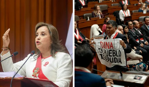 Dina Boluarte atacó a los congresistas que buscan un nueva constitución. Foto: Composición/LR Dina Boluarte