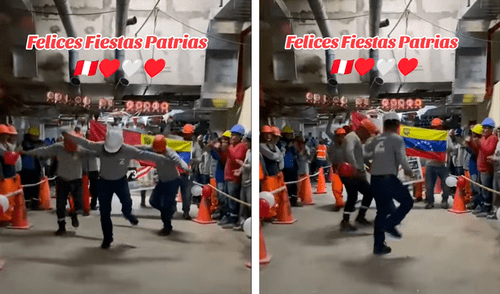 Venezolanos y peruanos se unieron para celebrar las Fiestas Patrias en una obra. Venezolanos y peruanos se unieron para celebrar las Fiestas Patrias en una obra.