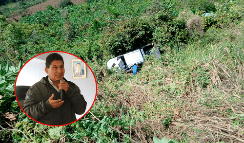 Vehículo en el que viajaba la autoridad cayó a un abismo. Foto: Composición LR / Trinidad Noticias /Municipalidad Distrital de Montero Vehículo en el que viajaba la autoridad cayó a un abismo. Foto: Composición LR / Trinidad Noticias /Municipalidad Distrital de Montero