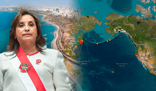 Dina Boluarte no se pronuncia ante emergencia de tsunami. Foto: composición de Ariana Espinoza / LR Dina Boluarte alerta tsunami