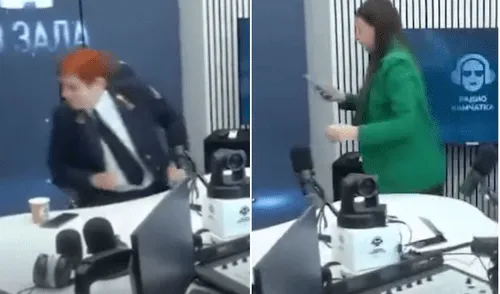 Cámaras muestran como las conductoras del programa en vivo reaccionaron al fuerte terremoto en Rusia. Cámaras muestran como las conductoras del programa en vivo reaccionaron al fuerte terremoto en Rusia.