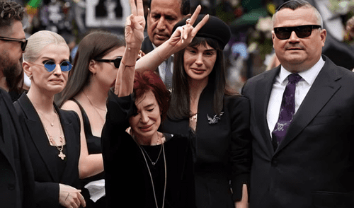 Aimee Osbourne asistió al funeral de Ozzy junto a Sharon, Kelly y Jack. Aimee Osbourne asistió al funeral de Ozzy junto a Sharon, Kelly y Jack.
