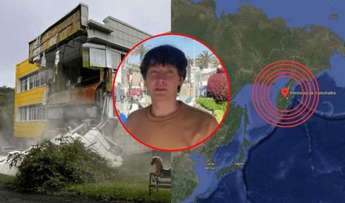 Joven ruso se encontraba en Tacna mientras el movimiento telúrico ocurría en su país de origen. Foto: Composición LR Joven ruso se encontraba en Tacna mientras el movimiento telúrico ocurría en su país de origen. Foto: Composición LR