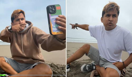 Streamer Shuls desafía alerta de tsunami y va a playa de Barranca en Lima.