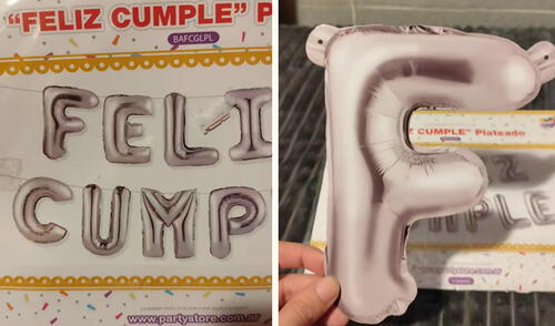 Joven creyó comprar globos inflables y recibió figuras de cartón, su historia es viral en TikTok