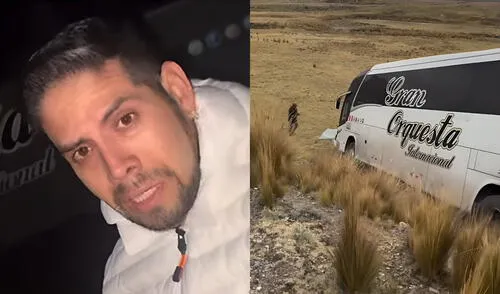 Dimas Ysla, cantante de Gran Orquesta Internacional, compartió imágenes del accidente.