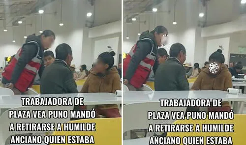 Adulto mayor y niña con epilepsia son desalojados de centro comercial mientras comían tranquilos