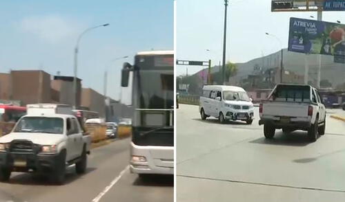 Conductores señalan que invaden el carril porque quieren evadir el tráfico. Foto: Composición LR/CanalN