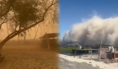 Intensa tormenta de arena en Ica