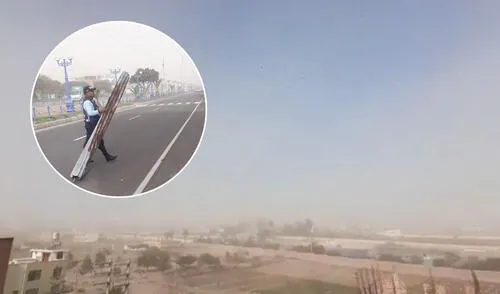 Vientos se presentaron en la zona centro y sur del país. Foto: Senamhi / difusión. Vientos se presentaron en la zona centro y sur del país. Foto: Senamhi / difusión.