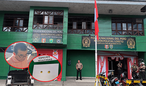 Detenido fue trasladado a la comisaría de Moronacocha para las diligencias de ley. Foto: Composición LR /Yazmín Araujo, La República /Difusión