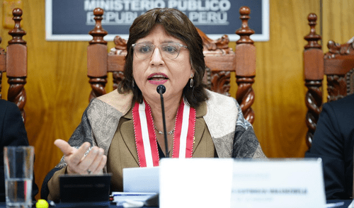 Fiscal de la Nación brindó una conferencia de prensa donde se comentó sobre la falta de presupuesto en la entidad. Foto: Fiscalía Delia Espinoza Fiscalía