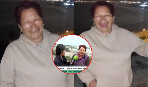Abuelita se hizo viral por llevar a su nieto a ver el tsunami provocado por el terremoto en Rusia.