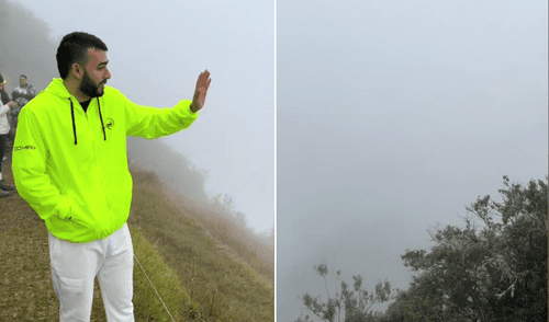 Turista colombiano se llevó una mala impresión por no poder apreciar la vista de Machu Picchu.