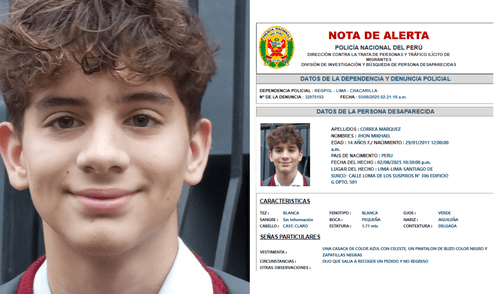 Adolescente desaparece en Surco Adolescente desaparece en Surco