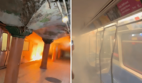 Un incendio en un tren del sistema PATH provocó la evacuación de pasajeros en la estación Newport.
