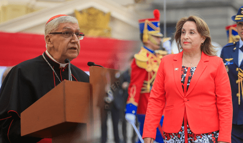 Durante la liturgia por el día del juez y jueza, el cardenal mencionó una canción que Boluarte cantaba cuando era vicepresidenta. Foto: composición LR / Presidencia Cardenal Castillo Dina Boluarte Poder Judicial