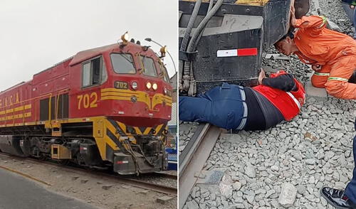 Fiscalizador salva a niña de tren y termina en UCI