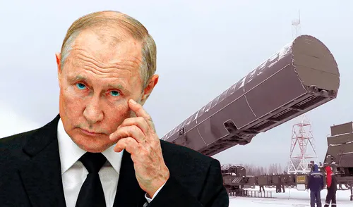 El misil nuclear balístico RS-28 Sarmat, un gigante de cien toneladas y doce ojivas de Rusia. Foto: Composición LR/AFP Rusia advierte a Estados Unidos que desplegará sus misiles "si es necesario" ante amenazas de Occidente