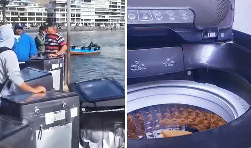 Peruana compró lavadora de contenedor en Ancón y comparte si le funcionó, historia es viral en TikTok