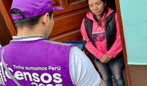 El censo nacional inició el 4 de agosto del 2025. Foto: Gob.pe