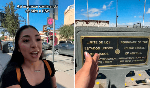 TikToker enseña paso por el Río Bravo donde señala que migrantes lo cruzan a pesar de peligros.