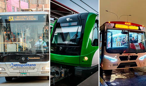Conoce el horario especial para el transporte público durante este feriado del 6 de agosto. Foto: Composición LR