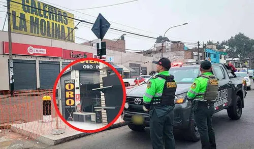 La Policía Nacional investiga el asalto a la galería La Molina II, ubicada en la avenida La Molina. Asalto en Galería La Molina II: delincuentes alquilaron puesto para planificar robo de 9 joyerías