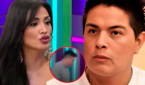 Leonard León descartó haber agredido a Karla Tarazona. Foto: Composición LR/captura/YouTube Leonard León descartó haber agredido a Karla Tarazona.