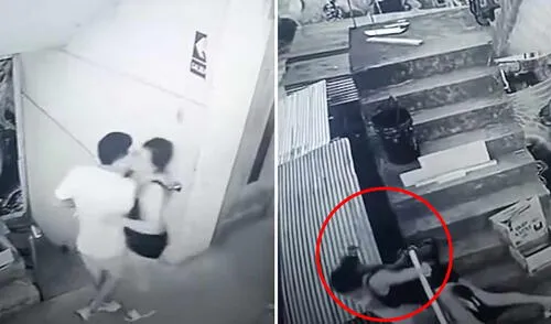 Pareja cae del segundo piso en Huánuco, mujer muere y hombre queda herido: cámaras graban el accidente