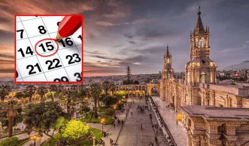 El 15 de agosto de 2025 es feriado en Arequipa.